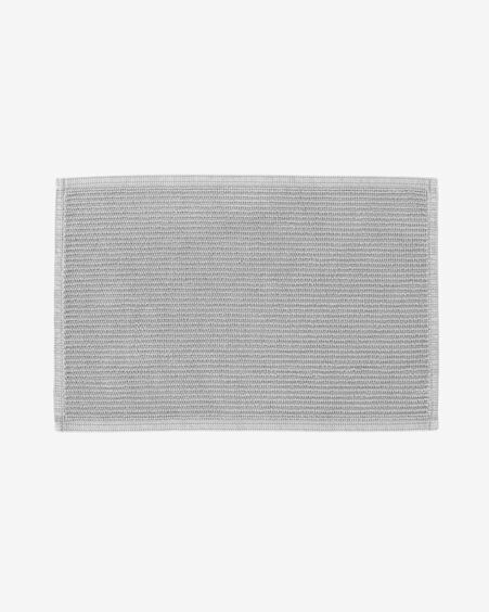 Alfombra de baño Miekki 100% algodón gris claro