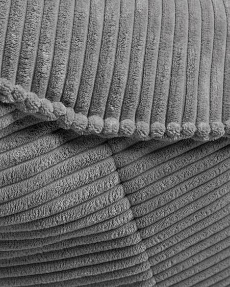 Puf Wilma pana gruesa gris Ø 80 cm