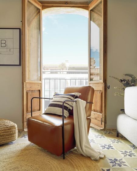 Manta Saian lisa 100% algodón beige 130 x 170 cm
