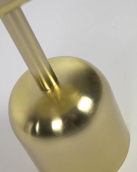 Mesa auxiliar redonda Adaluz de metal dorado Ø 37 cm