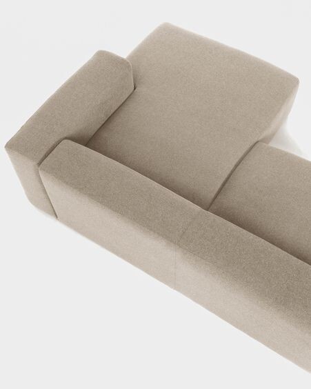 Sofá Blok 2 plazas chaise longue derecho beige 240 cm