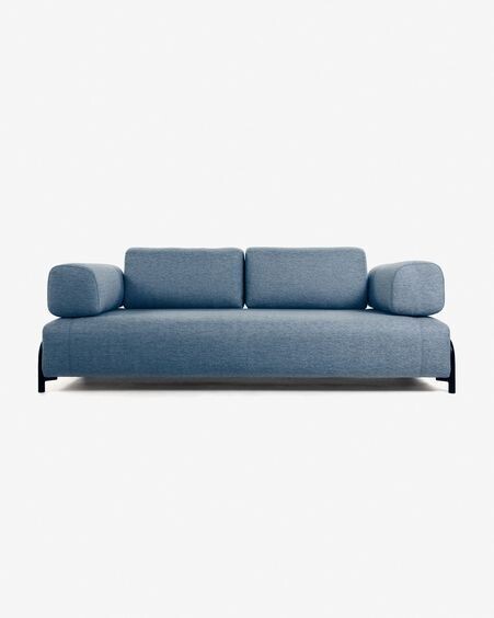 Sofá Compo 3 plazas azul 232 cm