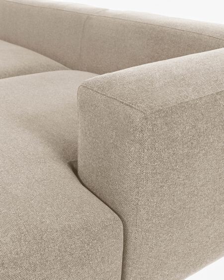 Sofá Blok 2 plazas chaise longue derecho beige 240 cm