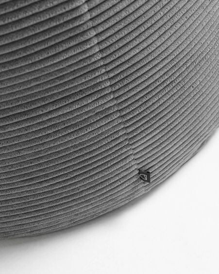 Puf Wilma pana gruesa gris Ø 80 cm