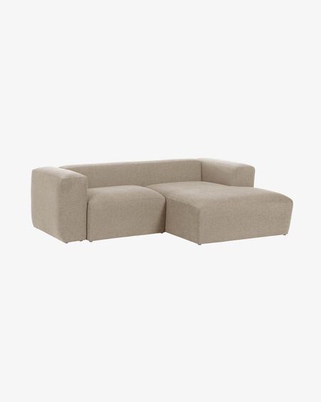 Sofá Blok 2 plazas chaise longue derecho beige 240 cm