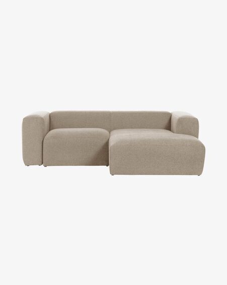 Sofá Blok 2 plazas chaise longue derecho beige 240 cm