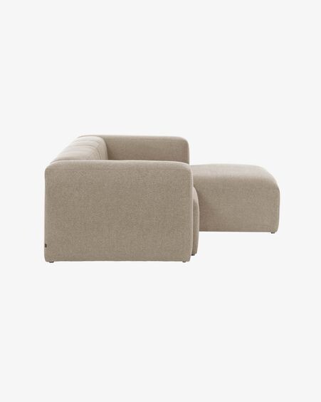 Sofá Blok 2 plazas chaise longue derecho beige 240 cm
