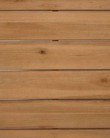Set Flaviina de sofá rinconero 5 plazas y mesa de madera maciza acacia FSC 100%