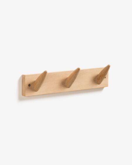 Colgador de pared Natane 3 ganchos madera abedul