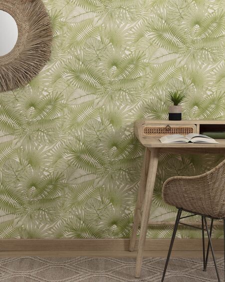 Papel pintado Tropic verde 10 x 0,53 m FSC MIX Credit