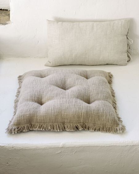Cojín para silla Brunela 100% algodón beige 45 x 45 cm