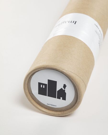Vinilo de pizarra para pared Nisi con estampado de edificios 115 x 145 cm