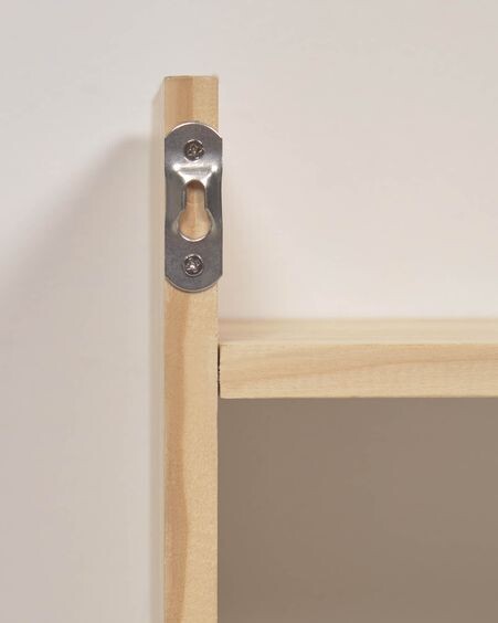 Estante perchero Florentina madera maciza pino natural y MDF blanco 52,5 cm FSC MIX Credit