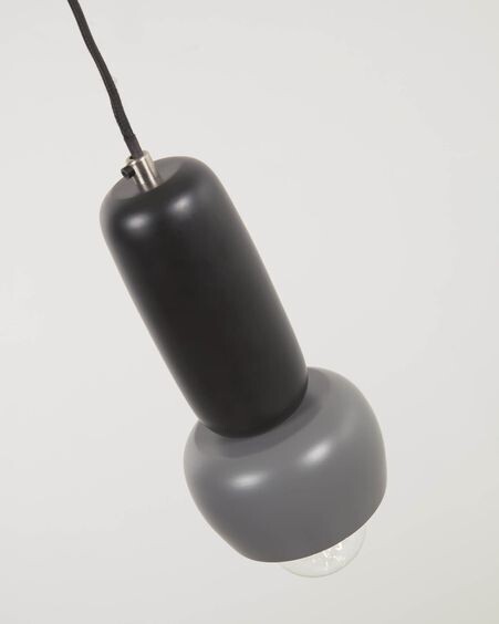 Lámpara de techo Cathaysa de metal con acabado pintado gris y negro
