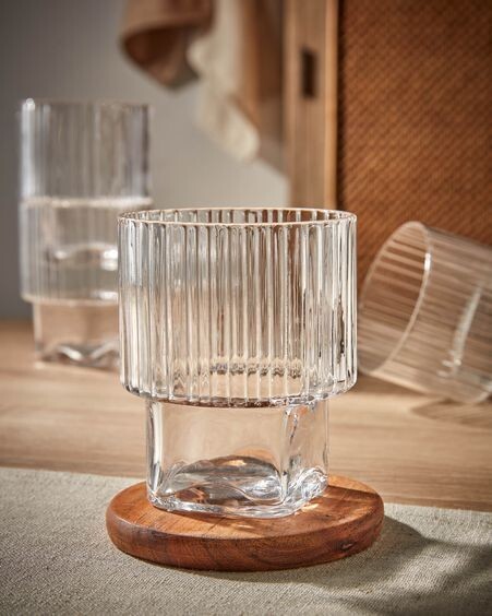 Vaso Sheli de cristal transparente