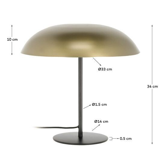 Lámpara de mesa Carlisa de metal