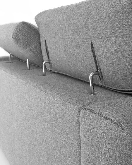 Sofá Atlanta 3 plazas gris claro 210 cm
