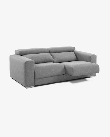 Sofá Atlanta 3 plazas gris claro 210 cm