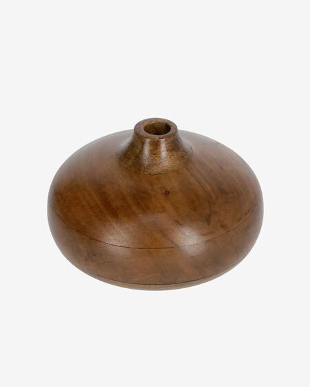Jarrón Tyara madera maciza acacia 10 cm
