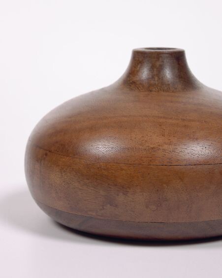 Jarrón Tyara madera maciza acacia 10 cm