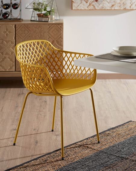 Silla de exterior Quinn amarillo
