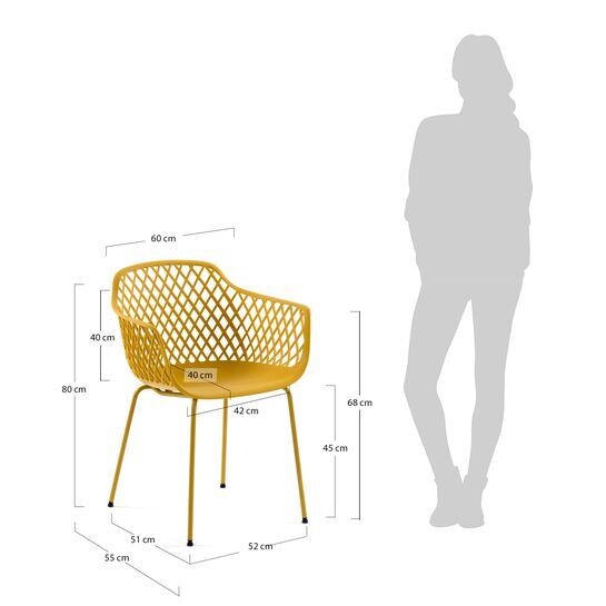 Silla de exterior Quinn amarillo
