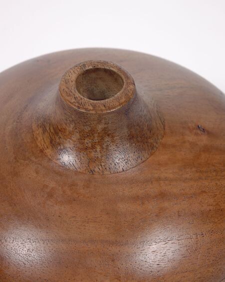 Jarrón Tyara madera maciza acacia 10 cm