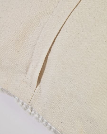 Funda cojín Aima beige y blanco 45 x 45 cm