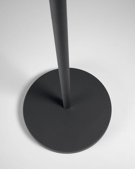 Lámpara de pie de exterior Dinesh de acero negro