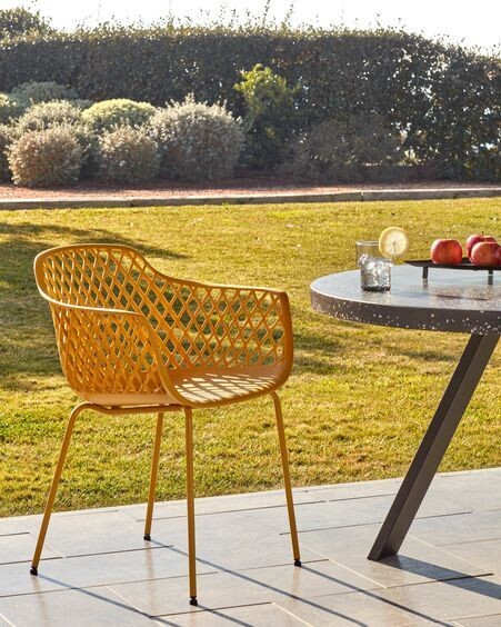 Silla de exterior Quinn amarillo