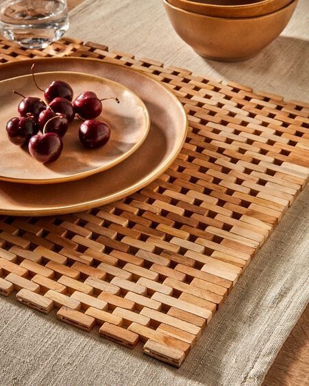 Set Azalea 2 individuales de madera maciza de acacia