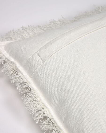 Funda de cojín Shallow 100% algodón blanco 45 x 45 cm