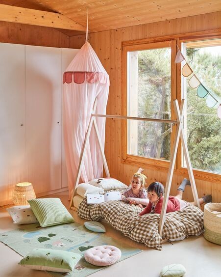 Dosel infantil Carelene 100% algodón rosa