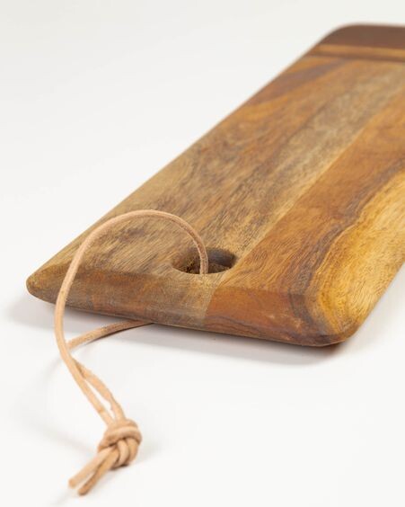 Tabla de servir alargada Ronli madera maciza acacia
