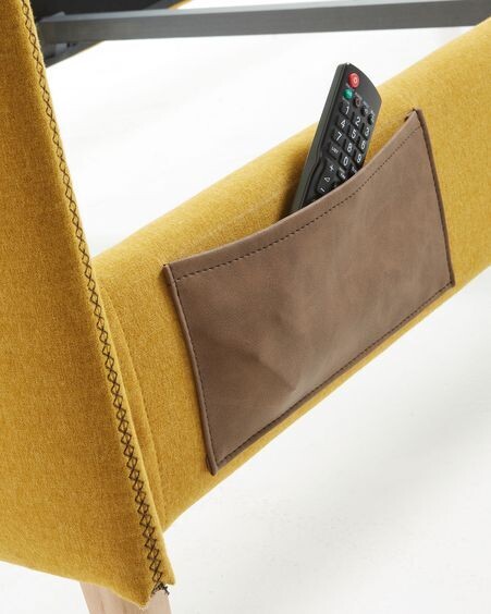 Funda cama Dyla mostaza 90 x 190 cm
