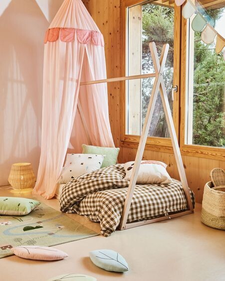 Dosel infantil Carelene 100% algodón rosa