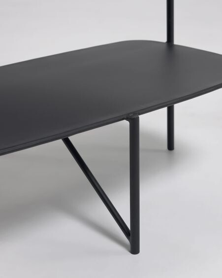 Mesa auxiliar Wigan metal negro 62 x 58 cm