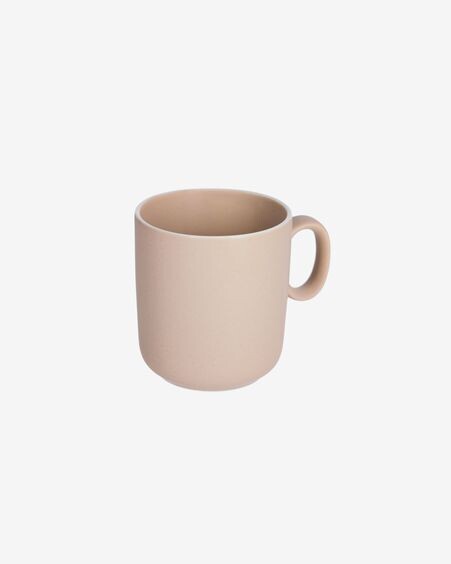 Taza Shun de porcelana beige