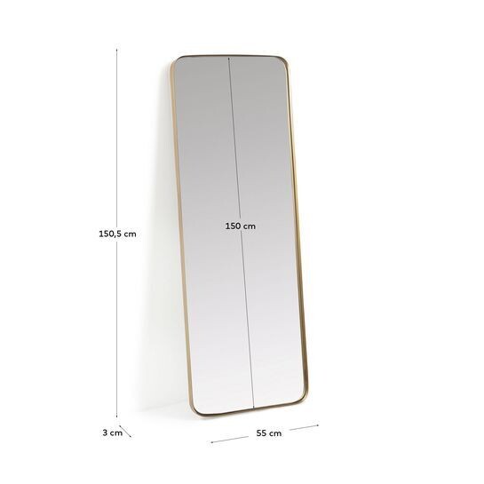 Espejo de pared Marco metal dorado 55 x 150,5 cm