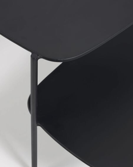 Mesa auxiliar Wigan metal negro 62 x 58 cm