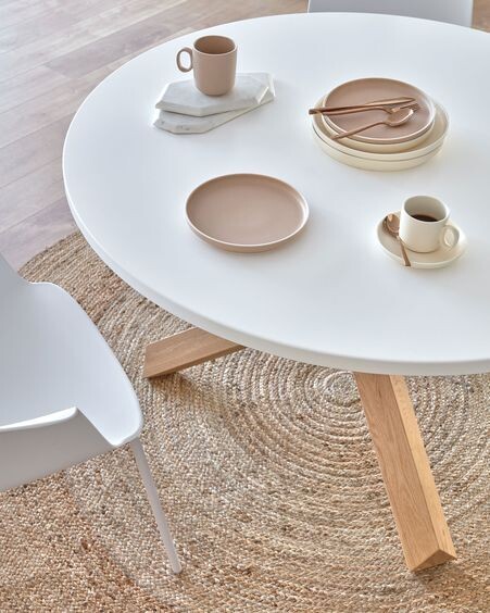 Taza Shun de porcelana beige