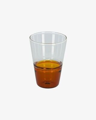 Vaso Fiorina de vidrio naranja y transparente
