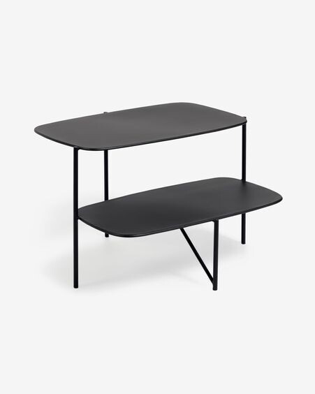 Mesa auxiliar Wigan metal negro 62 x 58 cm