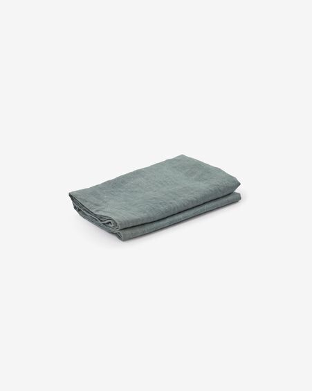 Set Gaia de 2 servilletas de algodón y lino verde