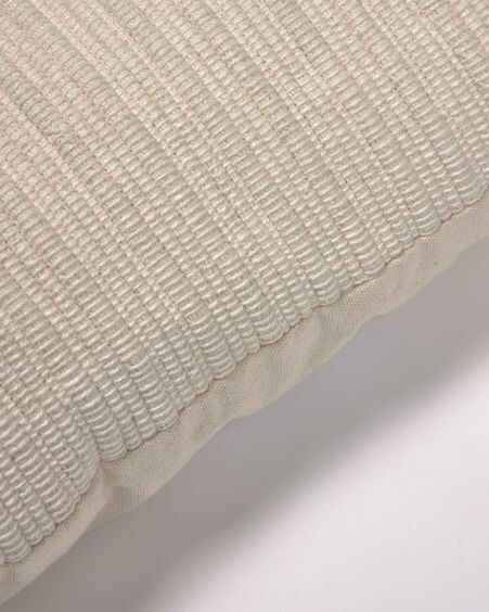 Funda de cojín Hinde 100% algodón beige de 45 x 45 cm