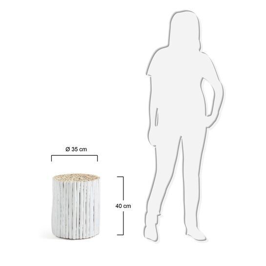 Mesa auxiliar Filip Ø 35 cm blanco