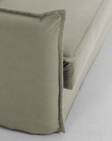 Sofá cama Samsa 2 plazas poliuretano beige 140 cm