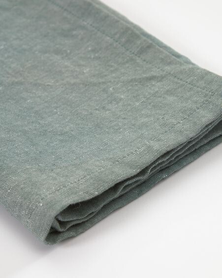 Set Gaia de 2 servilletas de algodón y lino verde