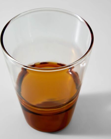 Vaso Fiorina de vidrio naranja y transparente