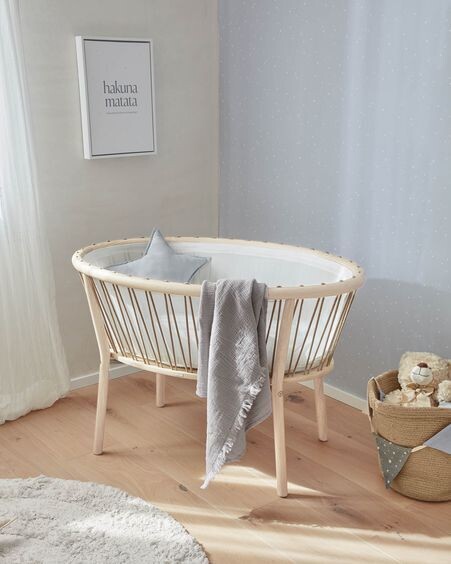 Set Ludmila de 2 cuadros de madera blanco luna gris